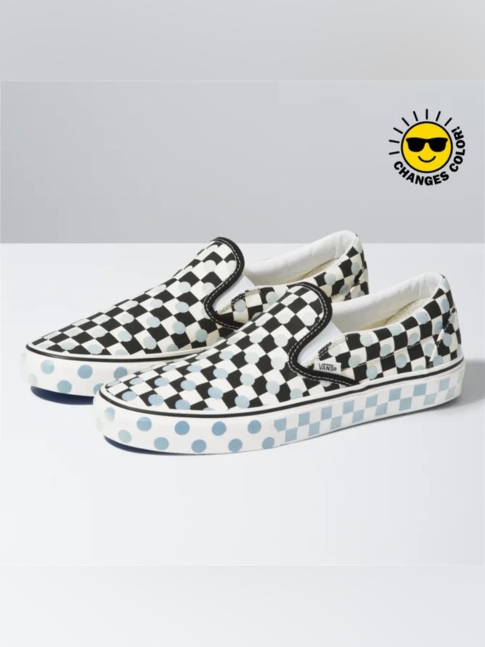 Vans Classic Slip On UV Ink Checkerboard Tik Tok Men’s 11 & 9